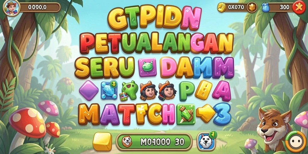 Gameplay seru GTPIDN dengan puzzle Match-3 yang mengasyikkan.