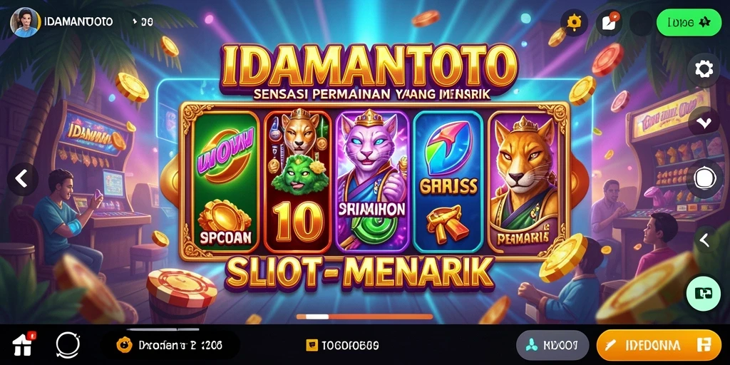 Screenshot utama IDAMANTOTO menampilkan gameplay Slot yang menarik.
