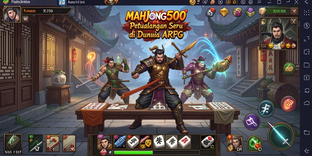 Tampilan menarik dari gameplay <strong>MAHJONG500</strong> yang mendebarkan.