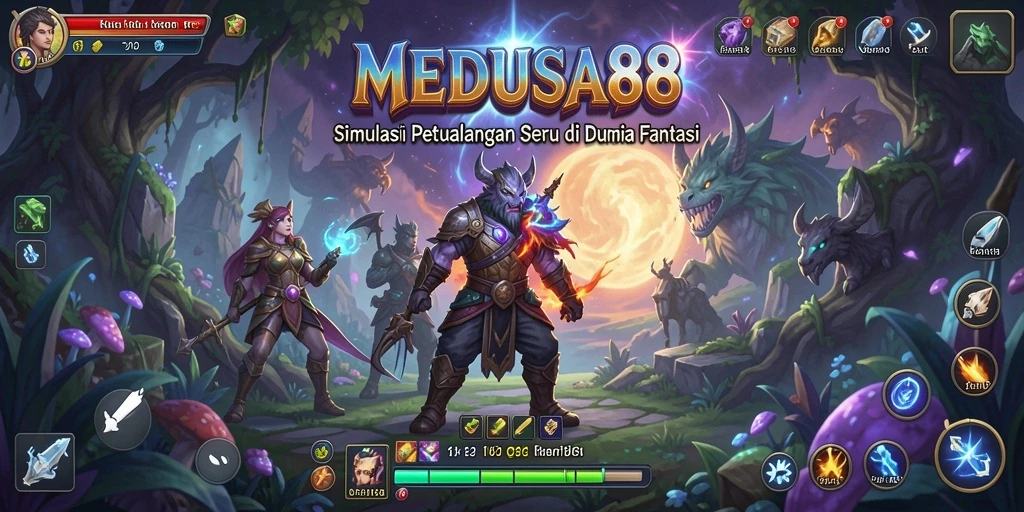 Tampilan gameplay <strong>MEDUSA88</strong> yang menakjubkan dengan aksi seru.