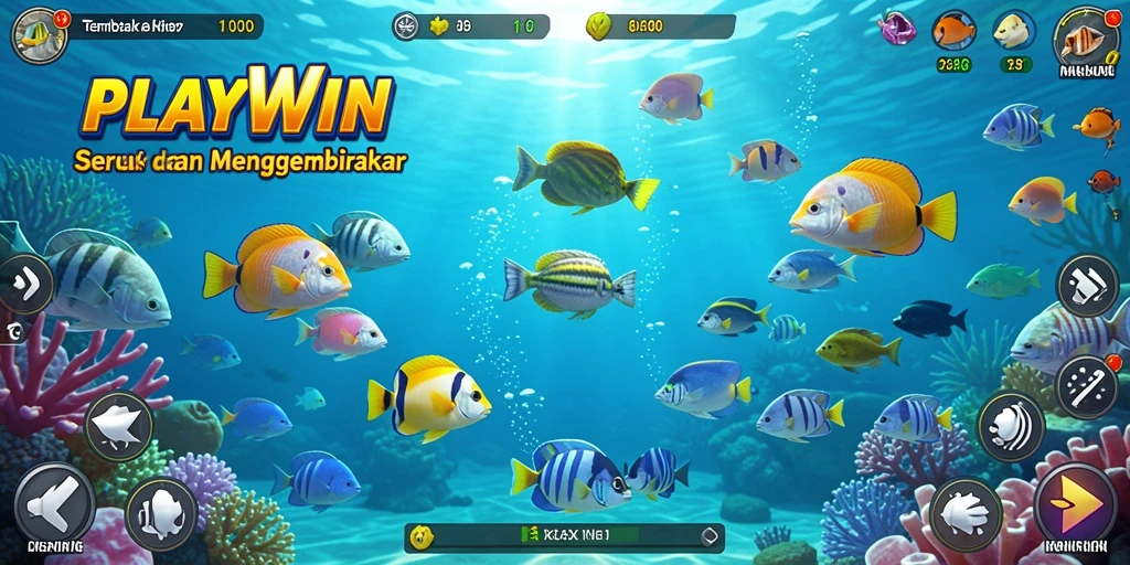 Gameplay seru dengan berbagai ikan dan tantangan menarik.