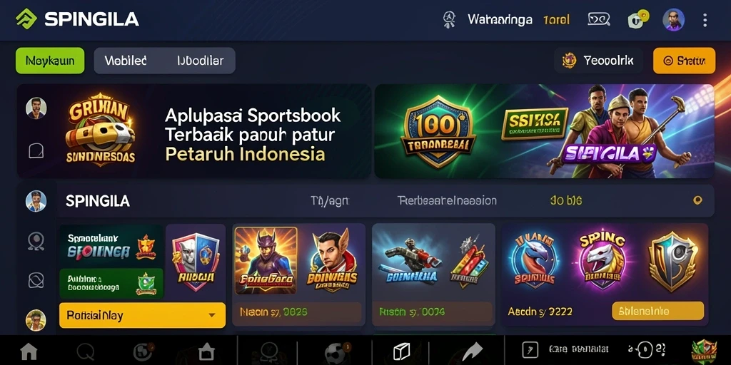 Tampilan menarik dari gameplay SPINGILA dalam Sportsbook.