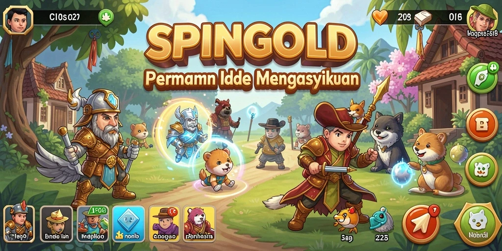 Tampilan gameplay SPINGOLD yang mengasyikkan di dalam aplikasi Idle.