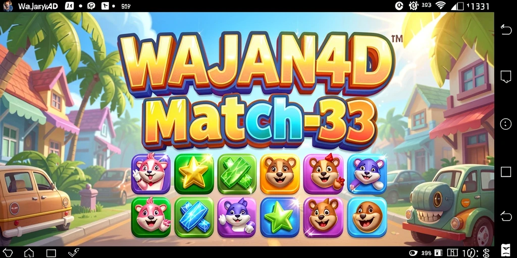 Gameplay seru di WAJAN4D dengan tantangan Match-3.